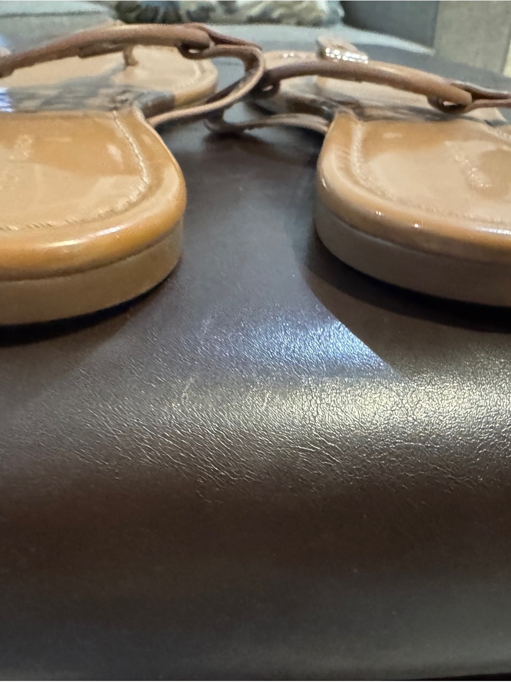 Tory Burch Style Tan Miller Sandals sz 9 - Picture 4 of 5